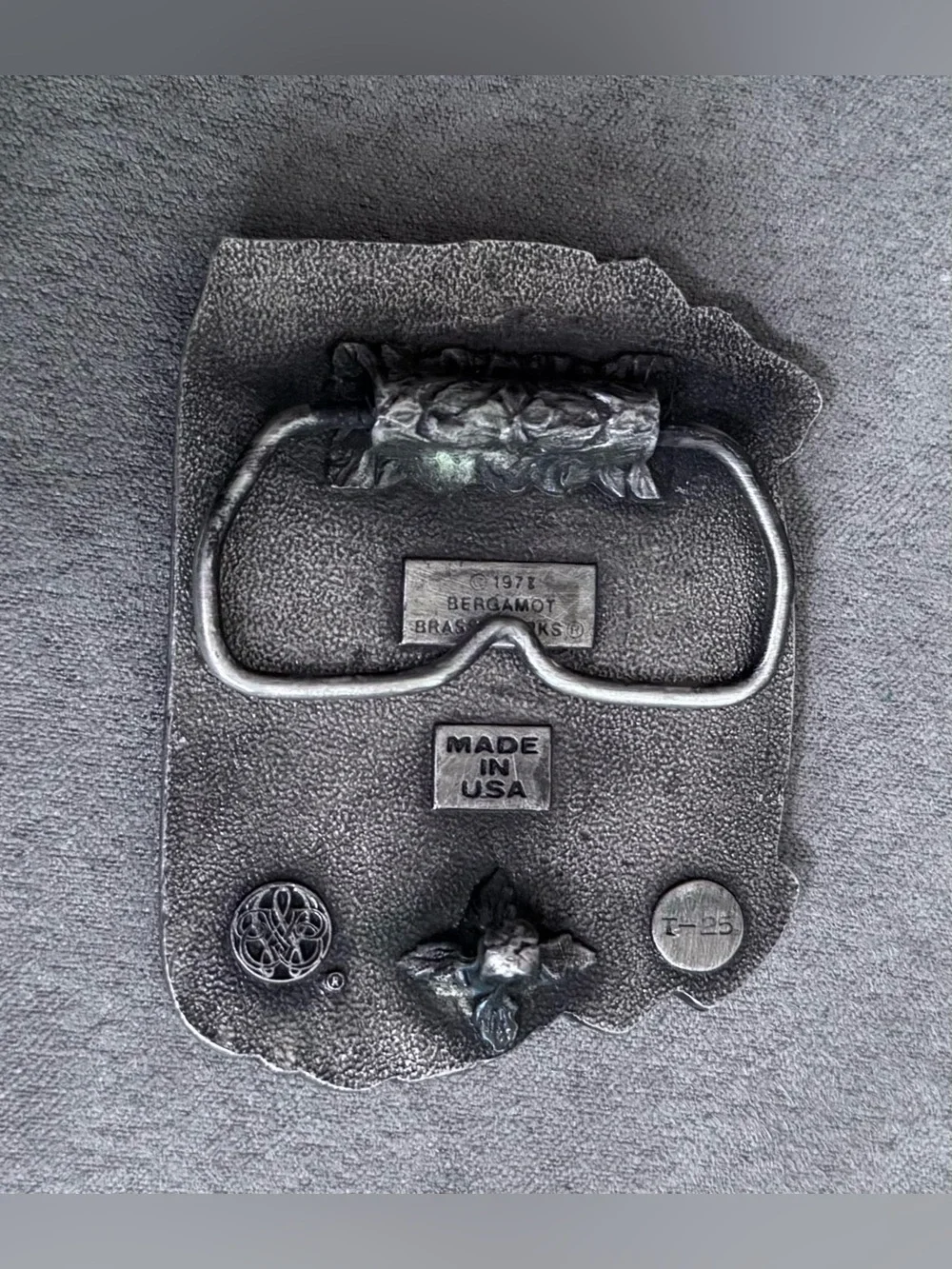 Oregon Lighthouse Pewter Belt Buckle - Silver Finish - Vintage 1978